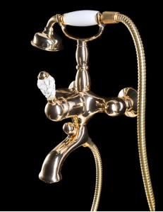 Boheme Crystal Gold 283-CRST Смеситель для ванны, душевой комплект