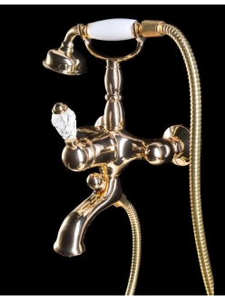Boheme Crystal 283-CRST Смеситель для ванны с ручным душем (Золото)
