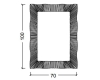 Boheme Soho 558 Зеркало с подсветкой в багетной раме (черный)