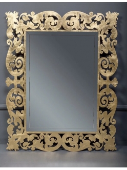 Boheme Caprice 562 Зеркало с подсветкой в багетной раме (серебро поталь)