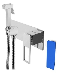 Boheme Q 147-CRUW.2 Гигиеническая лейка со смесителем, хром/синий