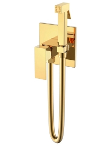 Boheme Qubic 477-G – смеситель с гигиеническим душем, золото