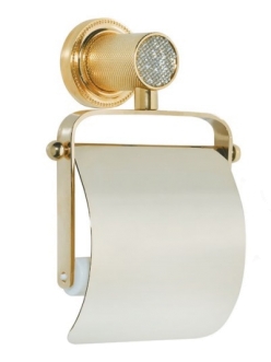 Boheme Royal Crystal 10921-G Держатель для туалетной бумаги с крышкой (Золото)