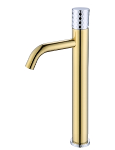 Boheme Stick 122-GCR Смеситель для умывальника высокий, золото/хром