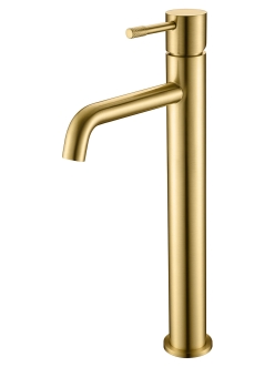 Boheme UNO 462-MG – Высокий смеситель для умывальника, Матовое золото