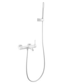 Boheme UNO 463-MW – Смеситель для ванны с ручным душем, Белый матовый