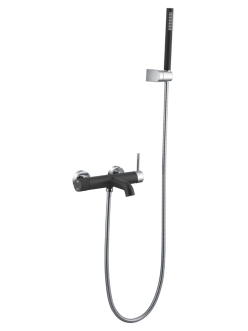 Boheme UNO 463-BCR – Смеситель для ванны с ручным душем, Чёрный матовый