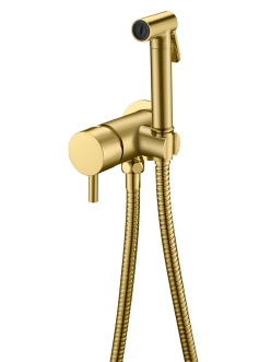 Boheme UNO 467-MG – Смеситель с гигиеническим душем, Золото матовое