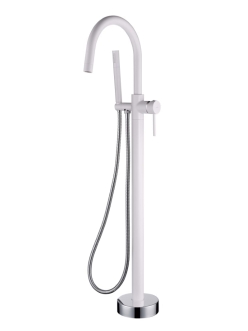 Boheme UNO 469-WCR – Напольный смеситель для ванны, белый/хром