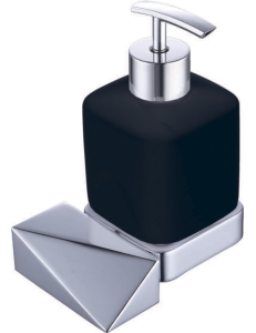 Boheme Venturo 10317-CR-B Диспенсер для мыла настенный, хром/черный