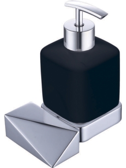 Boheme Venturo 10317-CR-B Диспенсер для мыла настенный (Хром/черный)