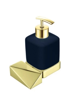 Boheme Venturo 10317-G-B Диспенсер для мыла настенный (Золото/черный)