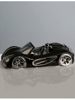 Керамический автомобиль чёрно-серебристый Casablanca "Кабриолет" арт. 36155