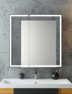 Continent Mirror Box Зеркало-шкаф с подсветкой  80 см, черный