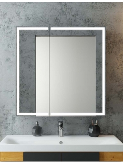 Continent Mirror Box МВК052 – Зеркало-шкаф с подсветкой 80 см