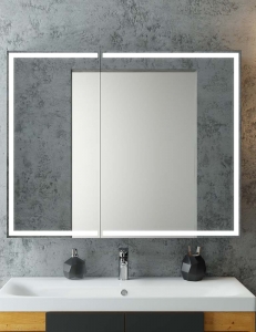 Continent Mirror Box Зеркало-шкаф с подсветкой 100 см, черный