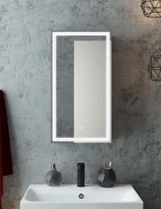 Continent Mirror Box Зеркало-шкаф с подсветкой  35 см, черный