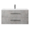 Creto Ares Тумба подвесная 2 ящика 100 см с раковиной, серый +43 041 ₽
