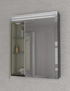 De Aqua Эколь  60 – Зеркальный шкаф с подсветкой