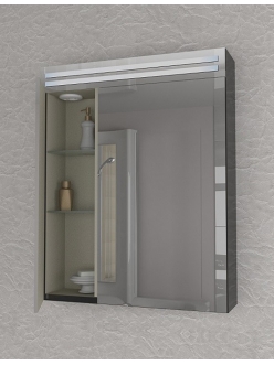 De Aqua Эколь 60 – Зеркальный шкаф для ванной комнаты с подсветкой