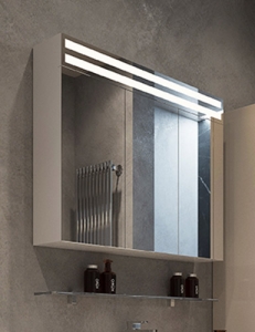 De Aqua Эколь  80 – Зеркальный шкаф с подсветкой