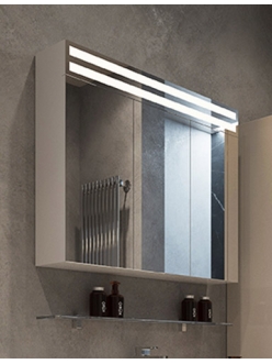 De Aqua Эколь 80 – Зеркальный шкаф для ванной комнаты с подсветкой