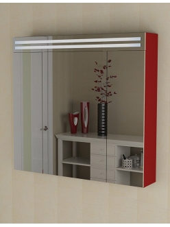 De Aqua Эколь 90 – Зеркальный шкаф для ванной комнаты с подсветкой