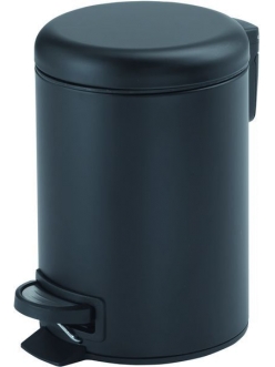 Gedy Potty 3309(14) – Контейнер для мусора с педалью, Черный матовый