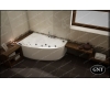 GNT Nice 160x105 – Асимметричная акриловая ванна на каркасе с сифоном