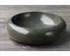 Накладная круглая раковина из андезита Natural Stone 40 Green Kecil, зелёно-серая