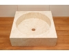 Natural Stone 45 Cream Квадратная накладная раковина из натурального мрамора