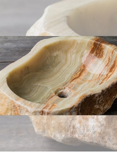 Natural Stone Erozy Multi Накладная раковина-чаша из оникса