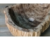 Раковина-чаша Natural Stone Iris из натурального окаменелого дерева