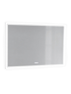 Jorno Glass Gla.02.120/W – Зеркало с подсветкой и часами 120 см
