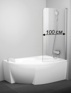 Ravak Rosa CVSK1 100 распашная одноэлементная шторка для ванны 160/170 см