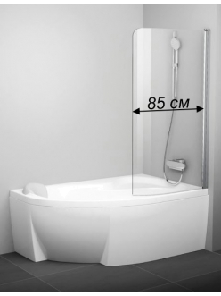 Ravak Rosa CVSK1 85 одноэлементная шторка для ванны на 140 или 150 см