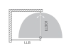 Roltechnik Lega Line LLDO1 + LLB – Сборный душевой уголок – распашная дверь + стенка