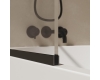 Salini Atrio – Шторка на ванну неподвижная одноэлементная 140x70 см, Чёрный матовый