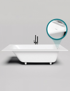 Salini ORLANDA PLUS KIT 190  – Встраиваемая прямоугольная ванна из литого мрамора