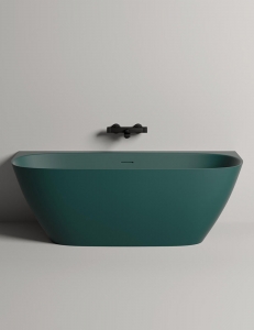 Salini SOFIA WALL 180 –  Пристенная ванна из литьевого мрамора в цвете RAL
