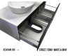 STREET Bathroom Furniture 120 Fenix White&Gray – Тумба со столешницей, 2 ящика