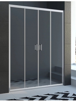 Veconi VN-45 – Душевая дверь в проём, раздвижная, алюминий, стекло 6 мм