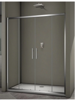 Veconi VN-62 – Душевая дверь в проём, раздвижная, алюминий, стекло 6 мм